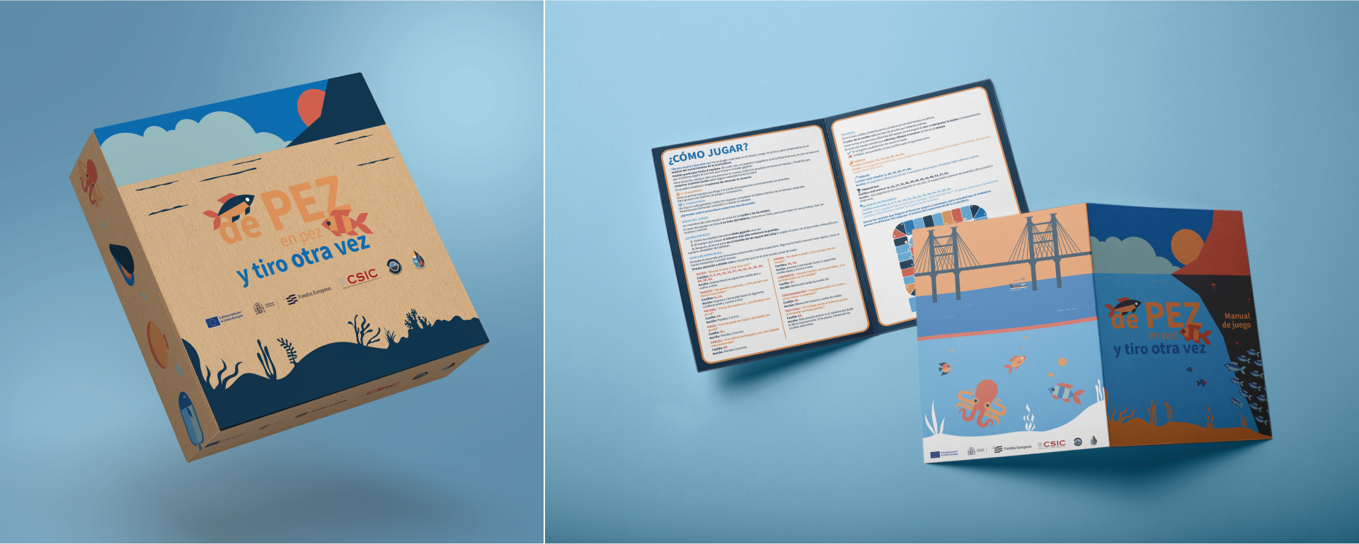 Caja y manual _ Juego de la OCA - acuicultura IEO